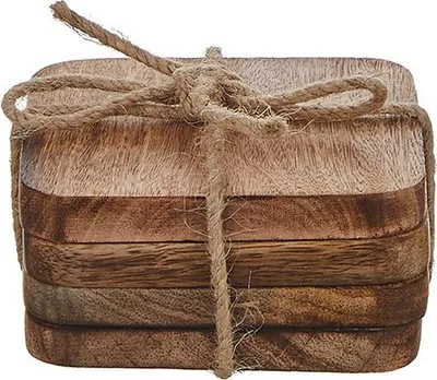 Image de Sous-verres Duko En Bois De Mangue Protection élégante Pour Vos Surfaces - Mica Decorations