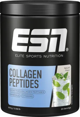 Produktbild von ESN Collagen Peptides Natural, Puder, Neutral, Hydrolysiertes Kollagen, Vitamin C, Kunststoff-Topf, 300 g