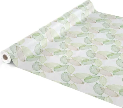 Produktbild von Tischdecke Wachstuch Blumen Grau Robust Wasserabweisend Breite 140 cm Länge 350 cm