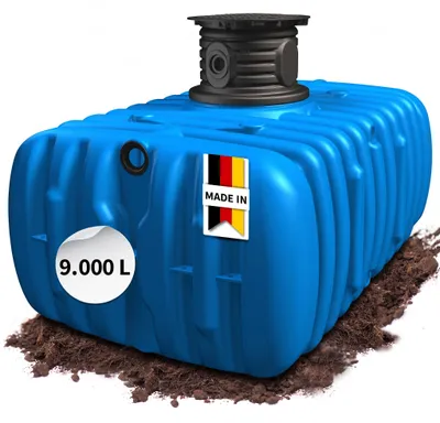 Productafbeelding van 4rain FLAT M vlaktank 9000 L incl. schachtverlenging, AI-gegenereerde afbeelding