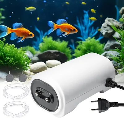 Produktbild von Aquariumluftpumpe 8 W, regelbar, für Aquarien 50-500 L, leise, effizient, für Belüftung