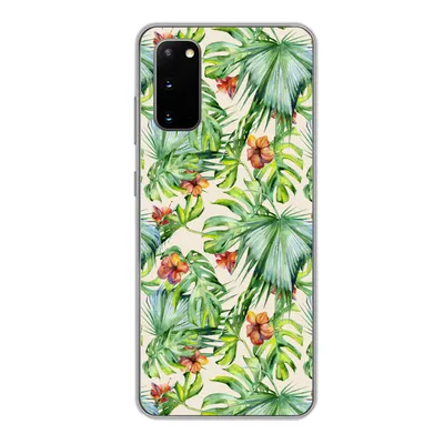 Produktbild von MuchoWow® Handyhülle Schutzhülle Hülle für Samsung Galaxy S20 Blume - Blatt - Muster Silikon Softcase Handy Hülle - Bild