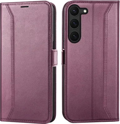Produktbild von Conie RFID Klapp Tasche für Samsung Galaxy S23 Kartenfach Hülle Rundumschutz in Lila