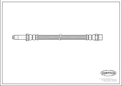 Produktbild von CORTECO 19026386 Bremsschlauch Hinten für FORD GALAXY (WGR)