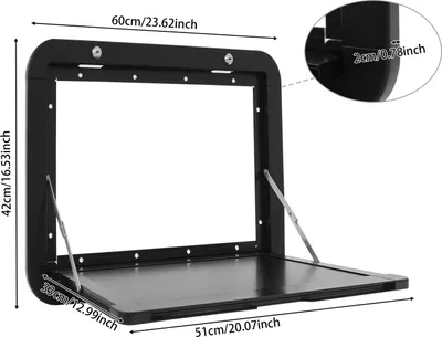 Produktbild von Klappbarer Tisch, Wandmontage, Robuste Konstruktion, schwarz