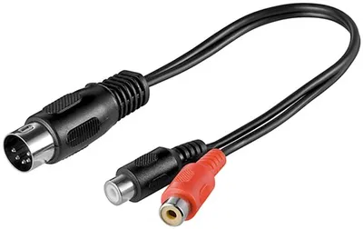 Produktbild von Goobay 35002, XLR (5-pin), Männlich, 2 x RCA, Weiblich, 0,2 m, Schwarz