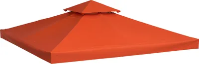 Produktbild von Ersatzdach für Pavillon 3x3m wasserabweisend Pavillondach für Metallpavillon Pavillon Ersatzdach Gartenpavillon Partyzelt Gartenzelt Polyester Rostrot