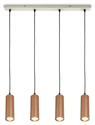 Immagine prodotto di Briloner Lampada a sospensione LED regolabile in altezza 76x120 cm attacco GU10 max. 9W 4 luci grigio caldo caffè - Sala da pranzo tavolo
