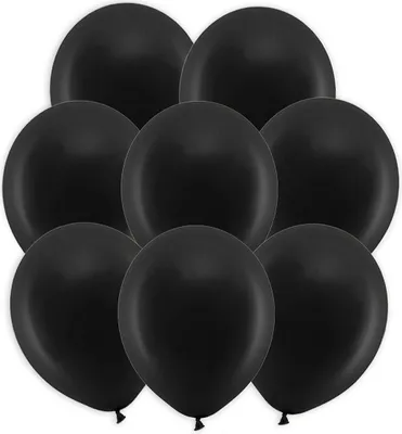 Produktbild von PartyDeco RB30P-010-10, Spielzeugballon, Latex, Schwarz, Einfarbig, Party, Universal