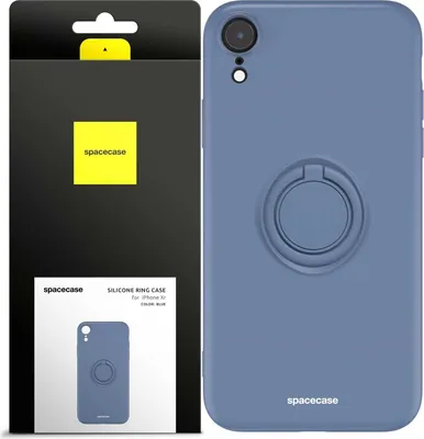 Image de Coque en silicone SPACECASE Coque annulaire en silicone pour iPhone Xr Bleu