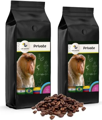 Zdjęcie produktu dla Kawa ziarnista PRIVATE 2x1000g MOCNA Los Gustos
