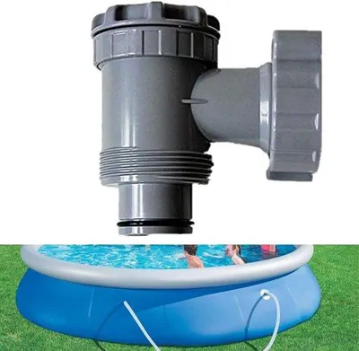 Productafbeelding van Zwembad Pomp Plunjerklep - 38mm Slangverbinding - Eenvoudige aan/uit bediening - Geschikt voor bovengrondse zwembaden