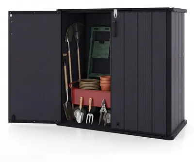 Produktbild von KOMFOTTEU Gartenschrank Outdoor wetterfest aus HDPE für Werkzeuge