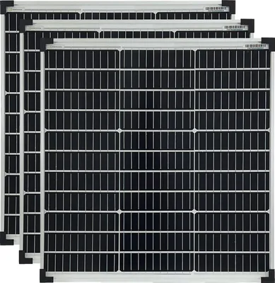 Produktbild von 3x 60 Watt monokristallin Solarmodule Solarpanel Wohnmobil Garten Camping