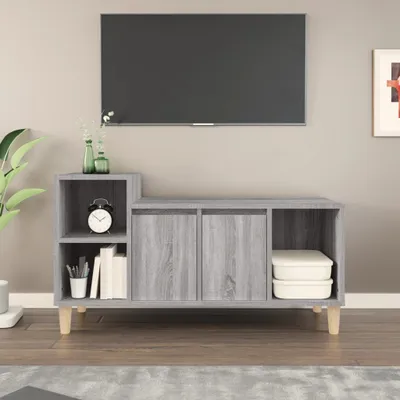 Produktbild von The Living Store TV-Schrank Grau Sonoma 100x35x55 cm Holzwerkstoff