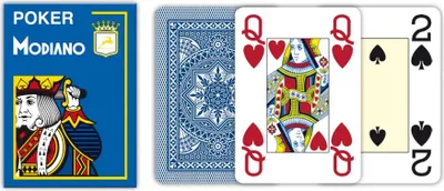 Produktbild von Modiano Spielkarten 481 - Poker Cristallo 4 Index blau