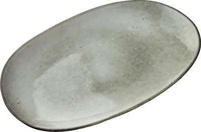 Image de Plat de service en céramique BASIC NATURE, 36 x 22 x 4 cm, beige, 1 pièce