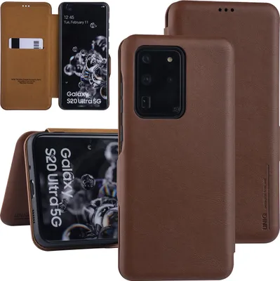 Produktbild von Samsung Galaxy S20 Ultra Brown Book type case - Card Holder