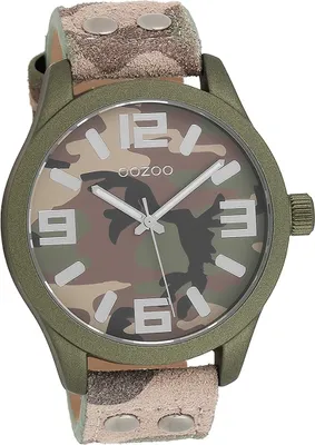 Produktbild von Oozoo Leder Herren Uhr Analog Quarzuhr Armband mehrfarbig Timepieces D2UOC1067A