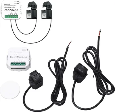 Obrázek produktu pro WiFi inteligentní monitor spotřeby energie Jednofázový klešťový elektroměr 100–240 V AC pro domácí spotřebiče Černý PJ-1103A