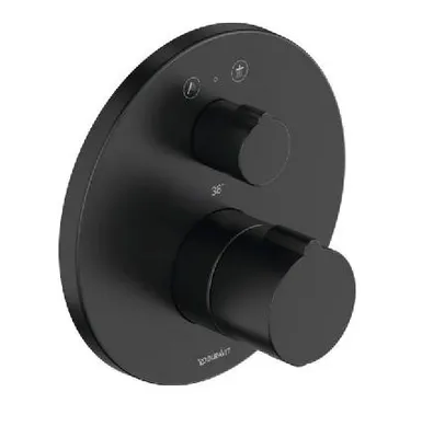 Zdjęcie produktu dla Duravit C.1 - Termostatyczna podtynkowa bateria prysznicowa do 2 urządzeń, czarny matowy C14200014046