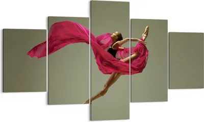 Produktbild von Bild auf Leinwand - Leinwandbild - 5 Teile - Tänzer Ballett Künstler - 125x70cm - Wand Bild - Wanddeko - Wandbilder - Leinwanddruck - Bilder - Wanddekoration - Leinwand bilder - EA125x70-5037