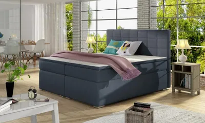 Obrázek produktu pro Kontinentální postel s úložným prostorem ARBOREN 180x200 - modrá