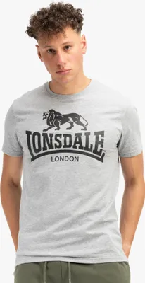 Produktbild von Herren T-Shirt normale Passform Doppelpack LOSCOE Marl Grey/Black M Lonsdale
