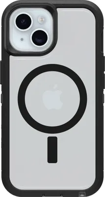 Image de OtterBox Defender XT Clear pour MagSafe Series pour Apple iPhone 16e/15/14/13, transparente/noir