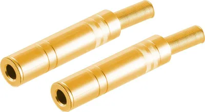 Productafbeelding van Shiverpeaks BS50800-G2, 6,3 mm, Goud, Vrouwelijke connector, Recht, Metaal, 2 stuks