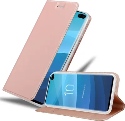 Obrázok produktu pre Cadorabo puzdro na mobilný telefón pre Samsung Galaxy S10 PLUS ochranné puzdro v ružovej farbe Cover Etui Book Case Booklet