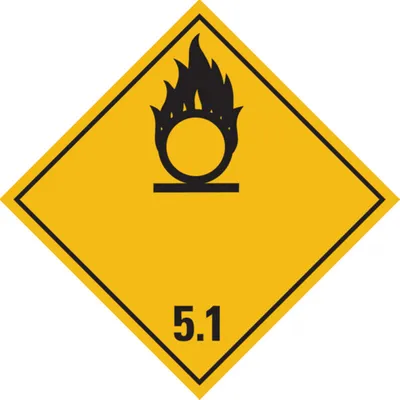Produktbild von Dreifke® Gefahrzettel, Gefahrgutklasse 5.1 - Entzündend (oxidierend) wirkende...
