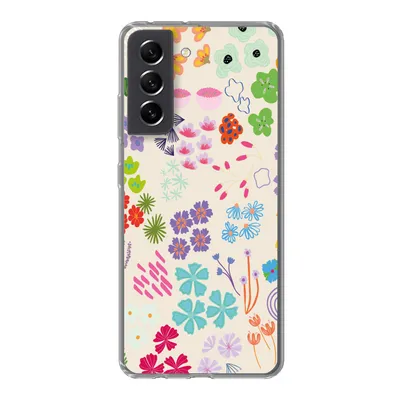 Produktbild von MuchoWow® Handyhülle Schutzhülle Hülle für Samsung Galaxy S21 FE Blume - Muster - Anemone Silikon Softcase Handy Hülle - Mobiltelefonhülle