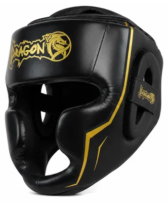 Obrázek produktu pro Dragon 11748-P Legacy Schwarz: Černá ochrana hlavy pro kickbox, bojová umění, MMA trénink. Kvalitní umělá kůže, vhodná pro sparing, box, Muay Thai, karate a taekwondo. Profesionální (XL)