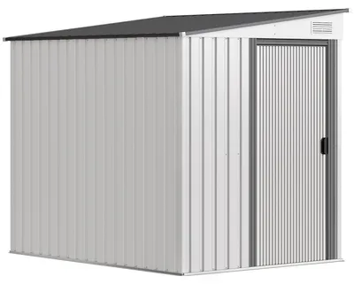 Obrázok produktu pre Outsunny kovový prístrešok 2,81m² 154x206,5x181 cm prístrešok na náradie s jednoplášťovou strechou