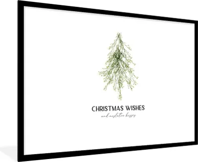 Produktbild von MuchoWow® Gerahmtes Poster Weihnachten - Weihnachtsbaum - Zitat 90x60 cm - Poster mit Schwarzem Bilderrahmen Wandposter Rahmen Foto Bilder - Wanddekoration - Fotos