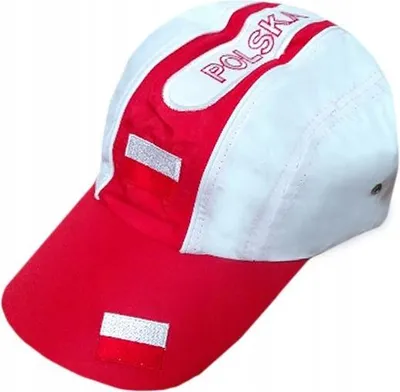 Produktbild von weiß-rote Baseballkappe POLEN