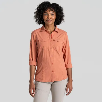 Produktbild von Craghoppers Nosilife Adventure Iii Langarmhemd Orange 38 Damen Orange 38