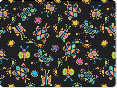 Produktbild von MuchoWow® Mauspad Mousepad Schmetterling - Muster - Insekten 40x30 cm - Mousepads - Maus Mat - Pad - Mausunterlage - Anti Rutsch