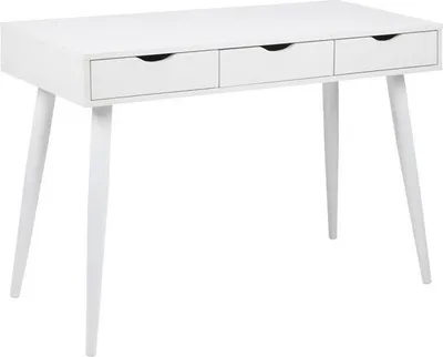 Image de Nula Bureau avec 3 tiroirs, blanc.
