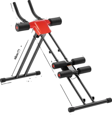 Obrázek produktu pro Posilovač břišních svalů, ergonomický design, nastavitelný odpor, černý