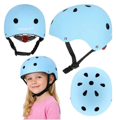 Obrázek produktu pro Dětská cyklistická helma Trike Fix, nastavitelná, LED, M 55-58 cm, modrá