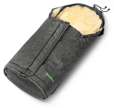 Produktbild von Fußsack Lammfell Verstellbar - 40/45 x 82/94 cm - Anthrazit meliert