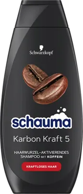 Zdjęcie produktu dla Schauma Szampon Karbon Kraft 5 o zapachu kofeiny i drzewa cedrowego 400ml