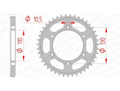 Immagine prodotto di SP 1074461005 AFAM Standard Stahlritzel hinten 12815 - 525 passend per SUZUKI GSX-S 1000