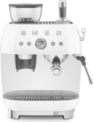 Produktbild von SMEG EGF03WHEU Espressomaschine mit Mahlwerk weiß 50`s Style