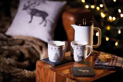 Image de KitchenCraft "Nous aimons Noël" Arbre Tasse & Dessous de verre Set