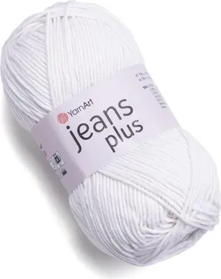 Zdjęcie produktu dla Włóczka YarnArt Jeans Plus 01 / biel