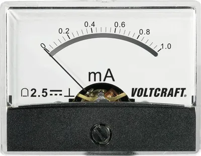 Produktbild von VOLTCRAFT AM-60X46/1MA/DC AM-60X46/1MA/DC Einbau-Messgerät AM-60X46/1mA/DC 1 mA Drehspule