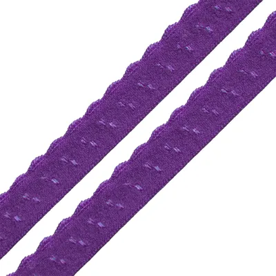 Wäschegummi Faltgummi Ziergummi 10mm Dessous-Gummi Faltgummi ab 1m elastisches Einfassband Saumband lila